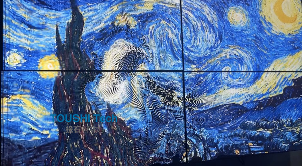 南京河西龍湖天街體感粒子藝術(shù)油畫互動(dòng)大屏