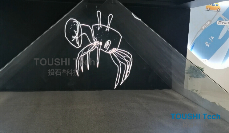 南京浦口城西路換乘樞紐建設(shè)工程270度3D全息投影柜