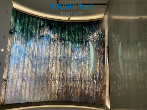 中國(guó)葛洲壩地產(chǎn)重慶璧山項(xiàng)目重慶御湖蘭園售樓處三通道投影