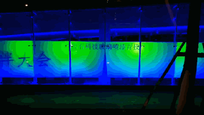 2018騰訊全球合作伙伴大會南京青奧公園玻璃噴漆背投項目