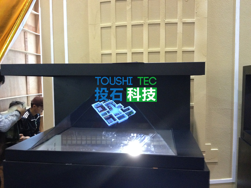 2014年蚌埠春季房展會--信地置業(yè)潛龍灣全息成像柜